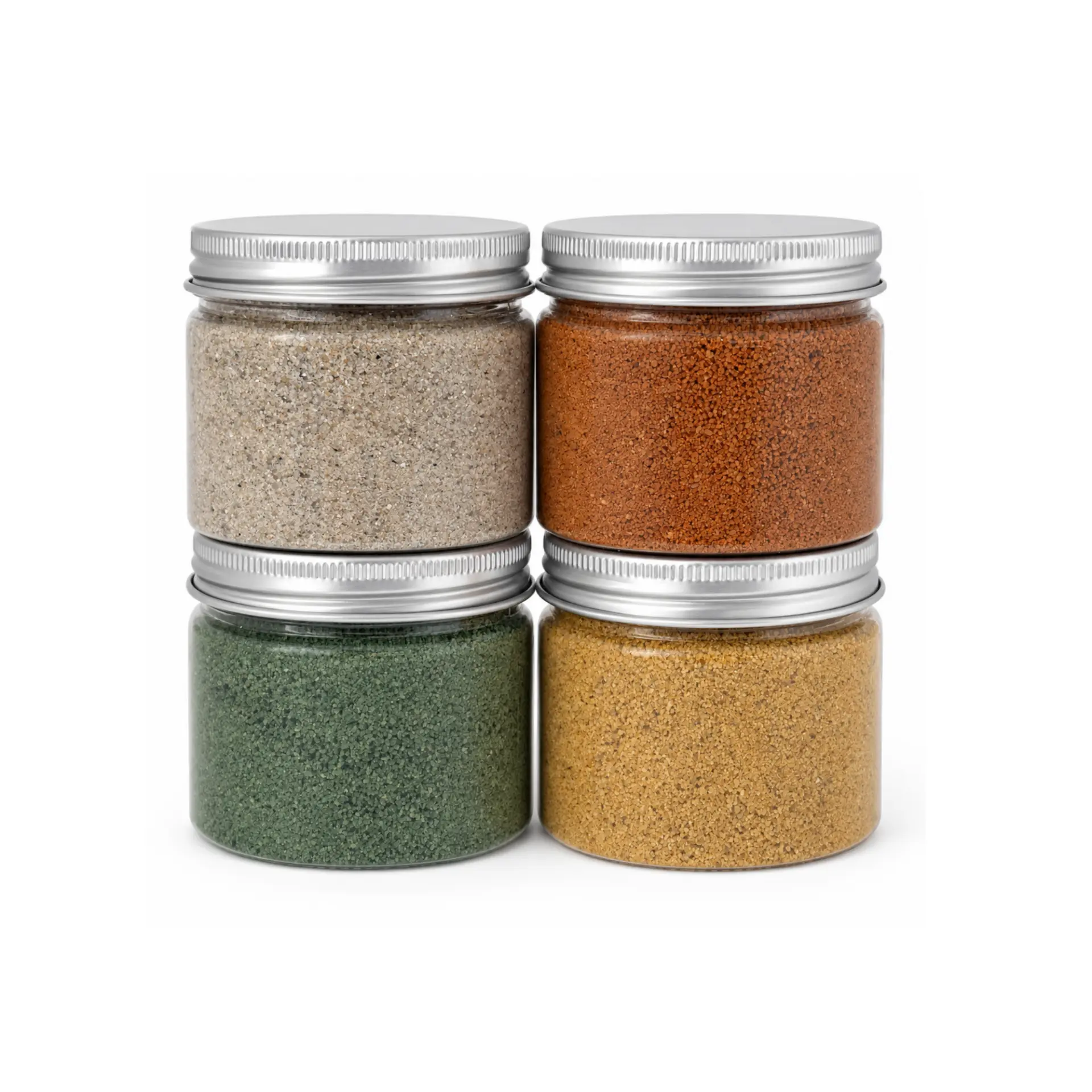 Coastal Harmony collection: Coastal Beige, Terracotta Clay, Forest Moss, Amber Gold